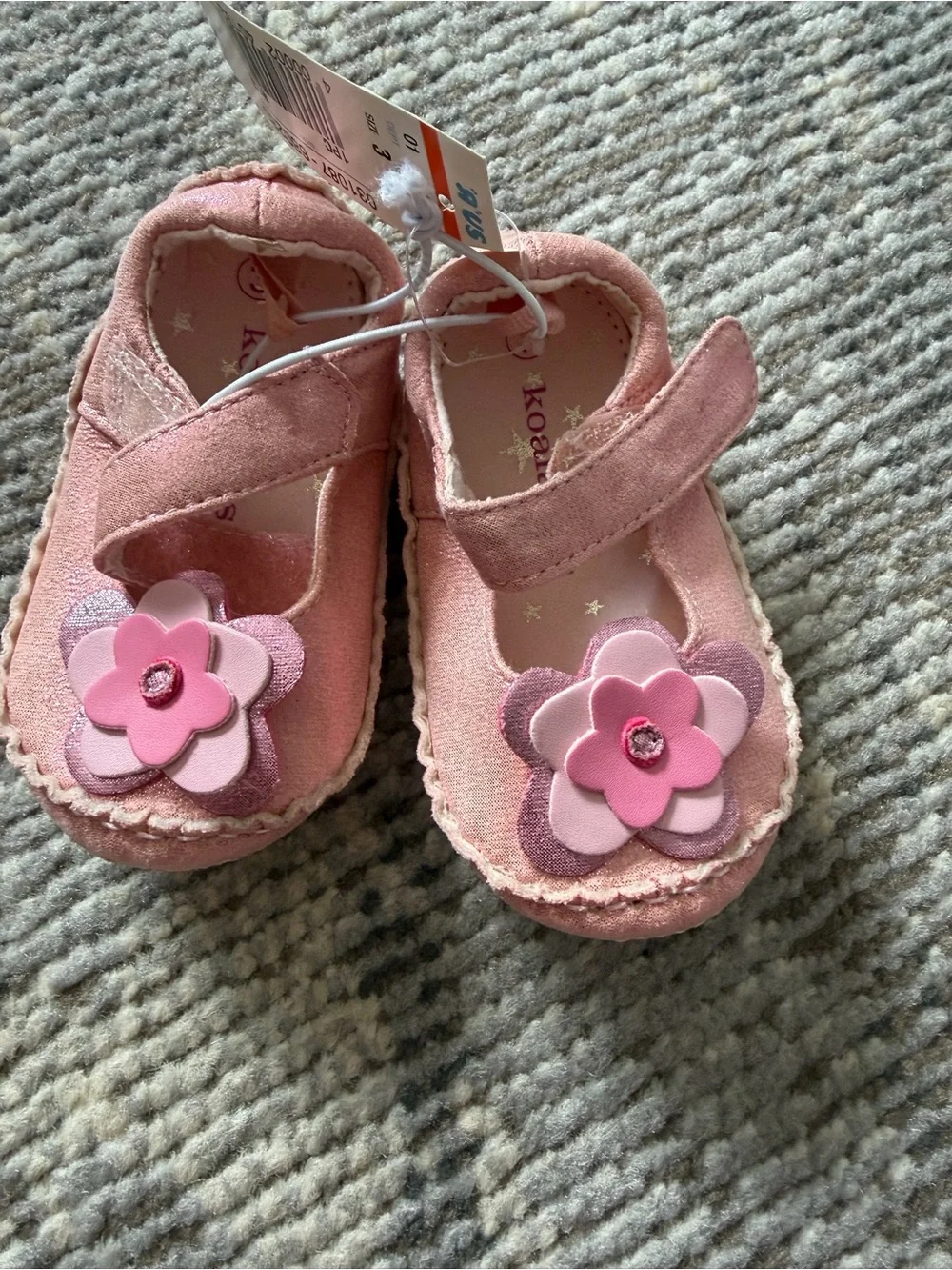 Koala Kids Pink Flower Strap Mary Jane Shoes